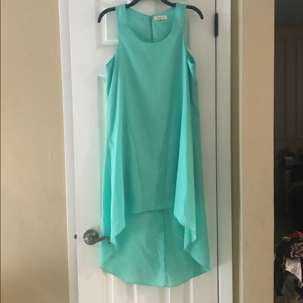 Sugar Lips Mint High/Low Sleeveless Dress